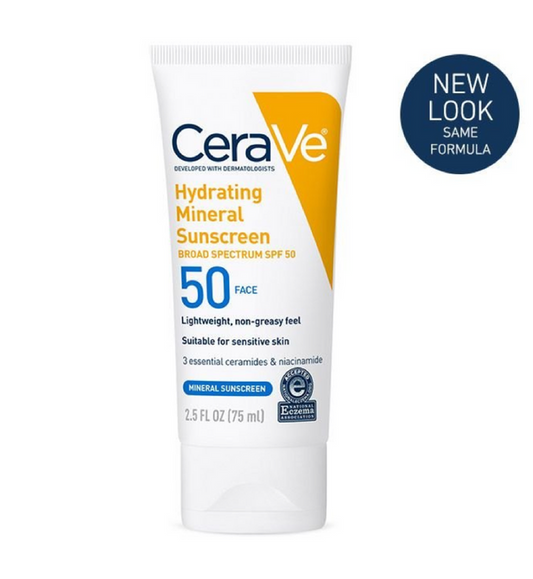 CeraVe Hydrating Mineral Sunscreen Face SPF 50