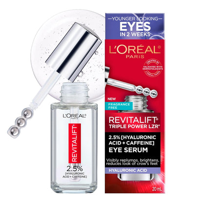 L'Oreal Paris Revitalift Derm Intensives Hyaluronic Acid + Caffeine Hydrating Eye Serum