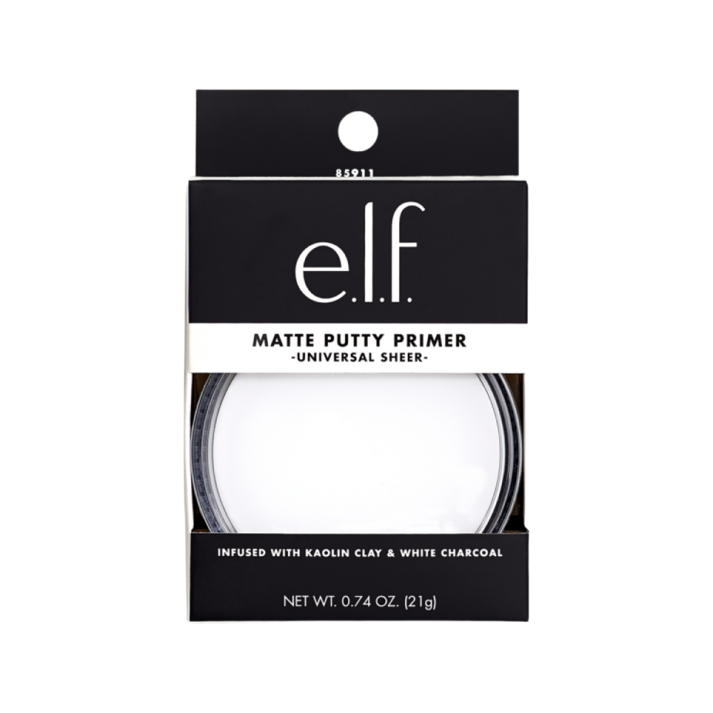 e.l.f. Cosmetics Matte Putty Primer Universal Sheer Infused With Kaolin Clay & White Charcoal